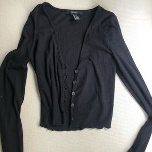 Black Thin Cardigan